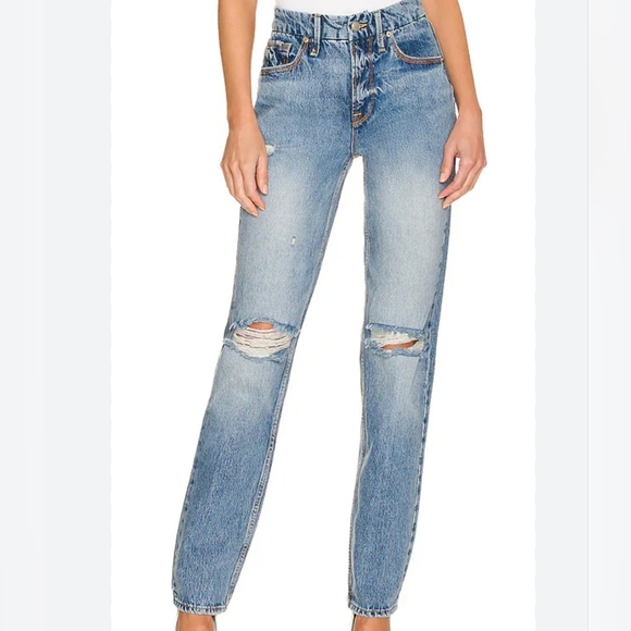 Good American 90's Icon Women Jeans Distressed NWT Size 8x29